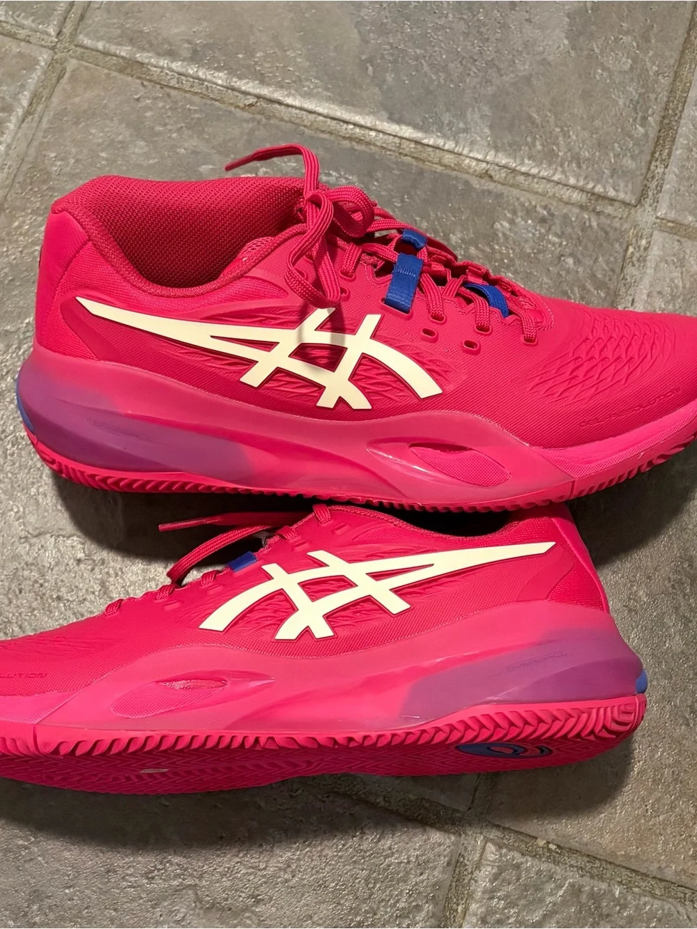 ASICS Gel-Resolution X Women's Tennis Shoes - Hot Pink with Blue Accents